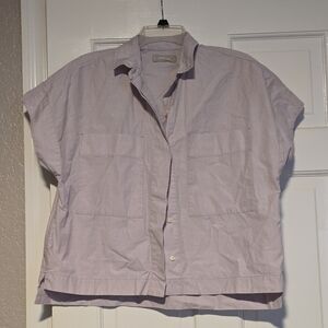 Everlane Box Cut Cotton Shirt Dusty Lavender Purple Size S Button Down